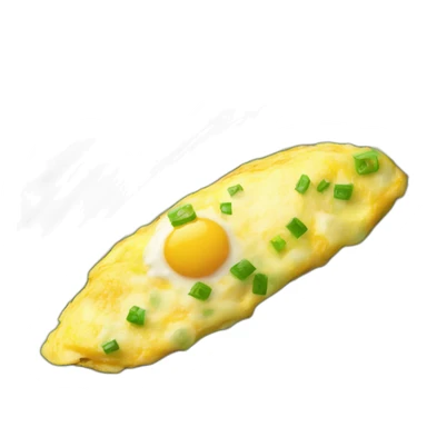 Omelette with spring onion on top sticker