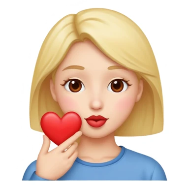 kissy face sending hearts to you sticker