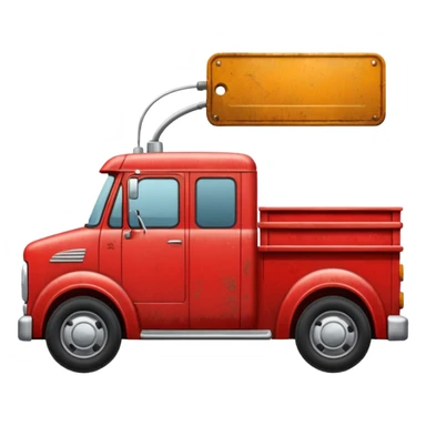 A red truck with a "TIR" plate sticker