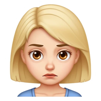 Girl with disgusted face sticker