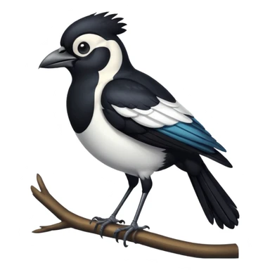 Magpie singing sticker