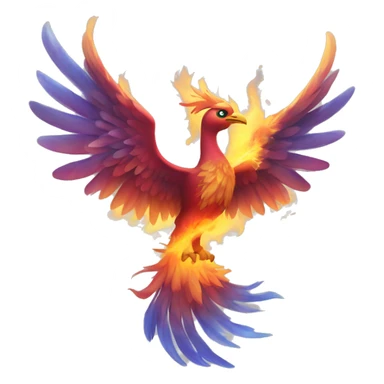 pretty pheonix with beautiful flame underneath ethereal looking sticker
