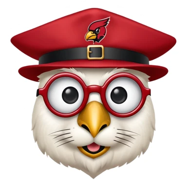 University of Louisville mascot wearing monocles sticker