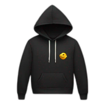folded black hoodie for women sticker