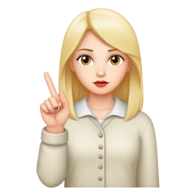 Girl with middle finger  sticker