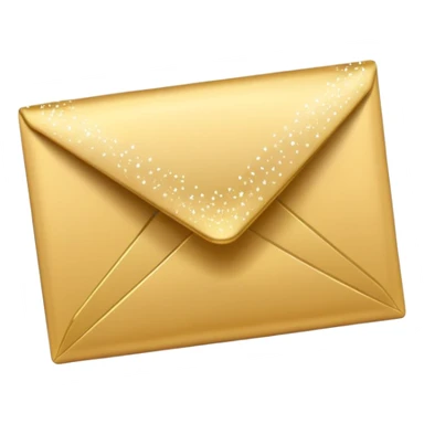 closed envelope with sparkles or motion lines around it, representing an announcement sticker