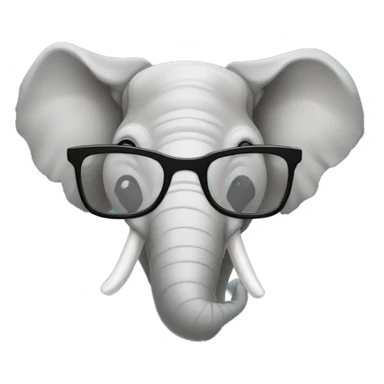 Un elefante con lentes sticker