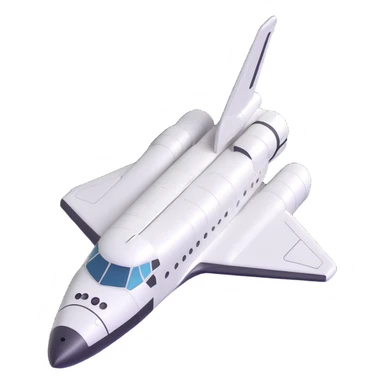 space shuttle emoji viewed from above sticker
