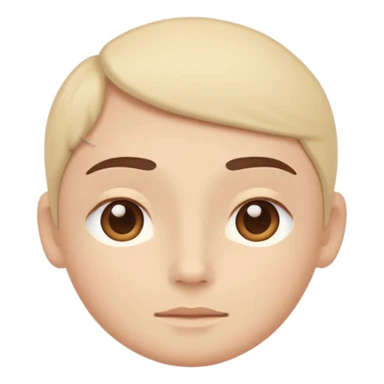 minimal flat emoji with relaxed expression,
smooth eyebrows,
open calm eyes,
feeling of ease and safety,
pastel neutral colors,
modern mindfulness app style,
transparent background,
vector illustration sticker