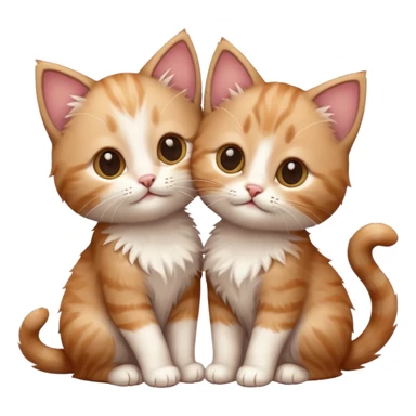 puppy love - Infatuation/falling in love - intense but short-lived passion with 2 kittens sticker