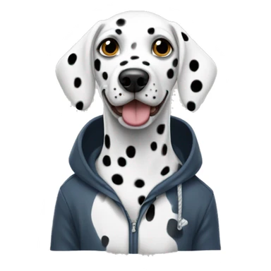 Dalmatian wearing hoodie  sticker
