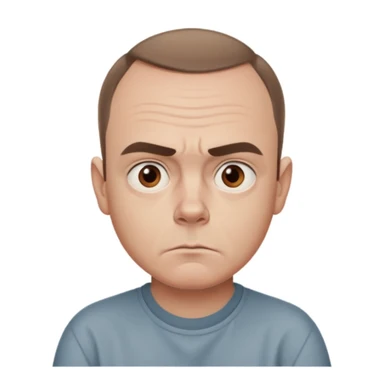 Carl from Sling Blade, serious expression, recognizable features, neutral background sticker