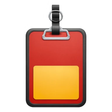 red and yellow refere card sticker