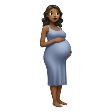 Pregnant women standing sticker