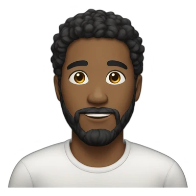 young black men in 25 years old withe black hair and barbe sticker
