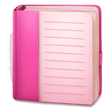 Pink book agenda sticker