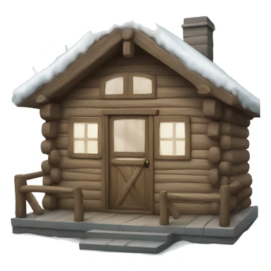 Winter cabin sticker
