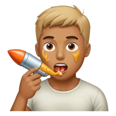 Trump eating a projectile sticker