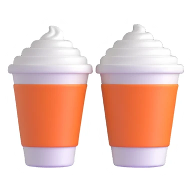 two styrofoam cups sticker
