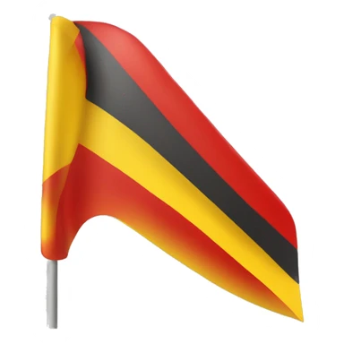 Una bandiera con un triangolo inferiore rosso e uno superiore giallo con la triscele al centro  sticker