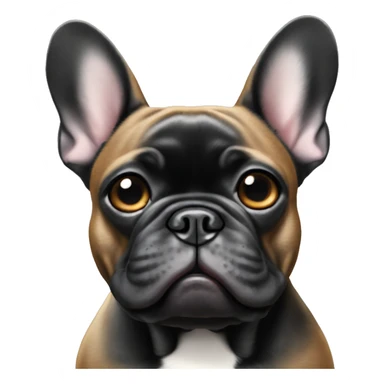 black french bulldog with floppy ears  sticker