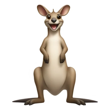 Kangaroo riding a shark sticker