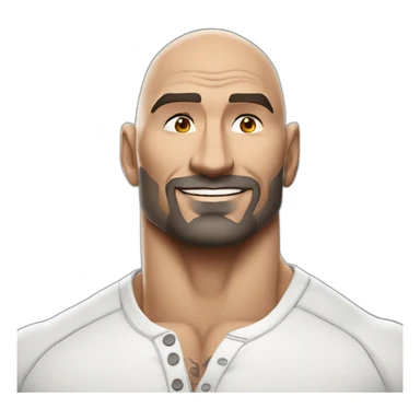 actor dave bautista cartoon wearing henley  sticker