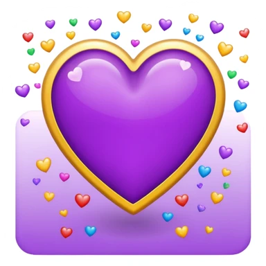 purple heart with a confetti fill sticker