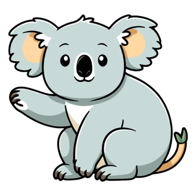 Koala clinging to my leg sticker