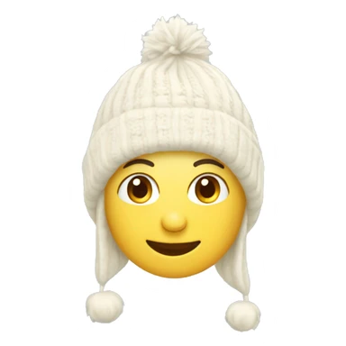 cream winter hat no sticker