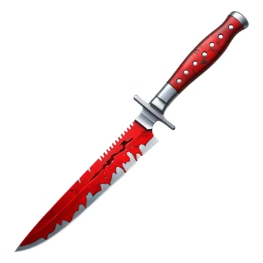 the knife is covered in blood and has stars on it sticker