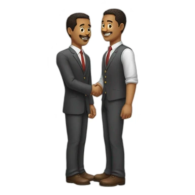 two man giving a handshake sticker