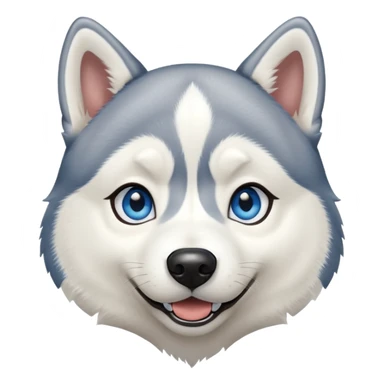 Happy siberian husky sticker