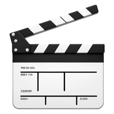 ultra minimal clapperboard, only 5-6 lines total, pure geometric abstraction, absolute minimalism sticker