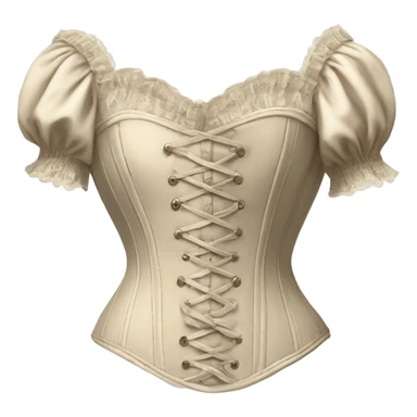 vintage rococo light beige corset with sleeves  sticker
