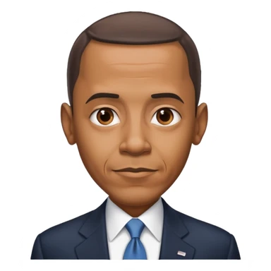 barrack obama with a  large forhead sticker