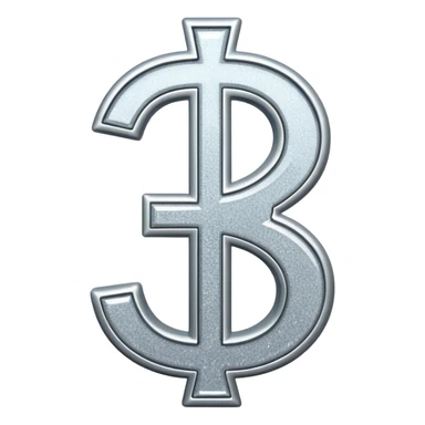 dollar sign with sparkles, silver color sticker