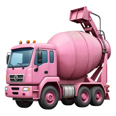 Pink cement truck sticker