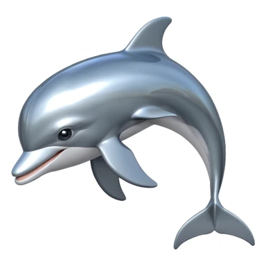 dolphin in y2k and frutiger aero style sticker