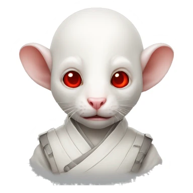 Albino rat red eyes, ninja  sticker