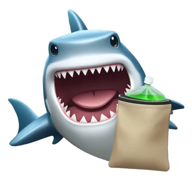 Shark with a zyn sticker