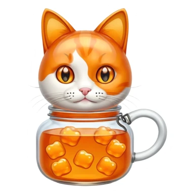Jelly jar cat sticker