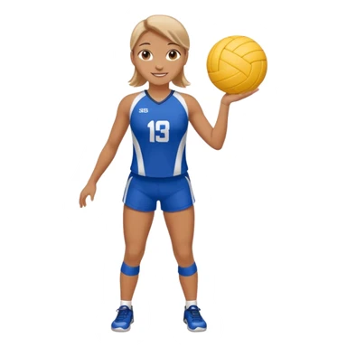 volleyball girl full body sticker