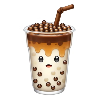 A cup of boba that is crying sticker
