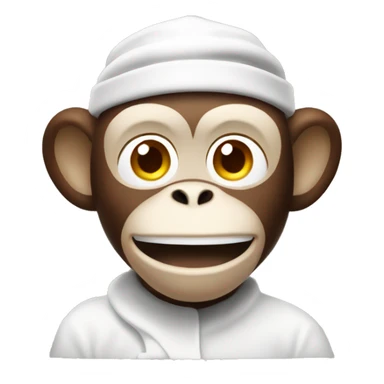 monkey with rows of white baking soda sticker