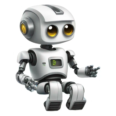 A robot on vacation sticker