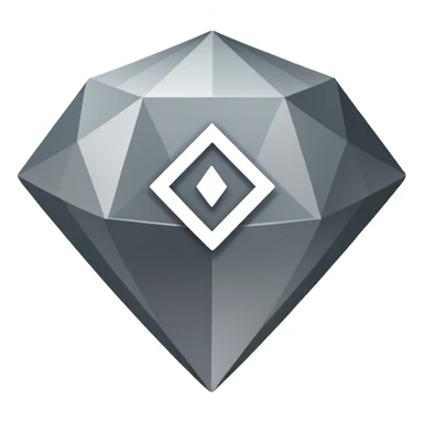 A white check inside a gray diamond  sticker