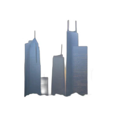 big city skyline skyscrapers sticker