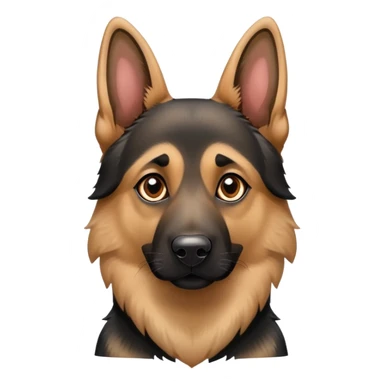 German Shepard with heart eyes sticker