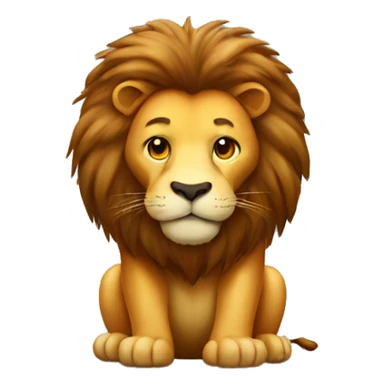 Big lion staying on bear sticker